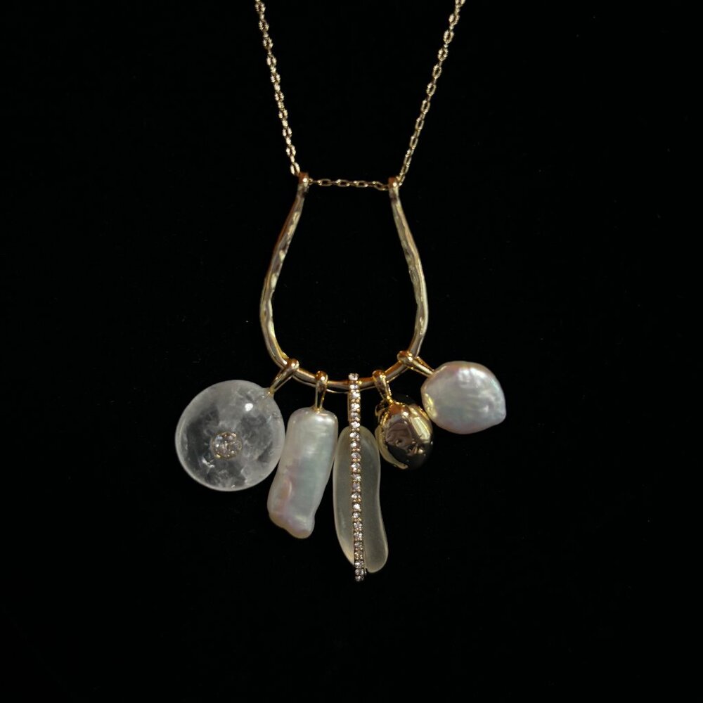 Stella and Dot Sail Away Cluster Adjustable Necklace